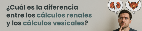 ¿Cuál es la diferencia entre los cálculos renales y los cálculos vesicales?